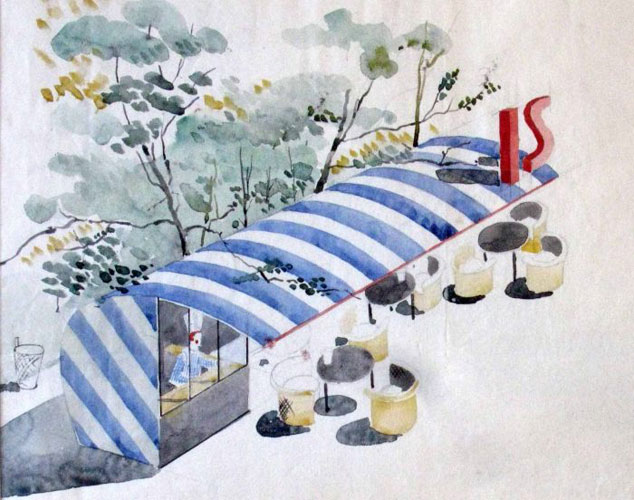 Bar à glaces, plage Bellevue