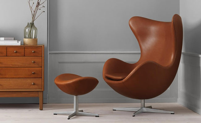 Fauteuil Egg avec ottoman