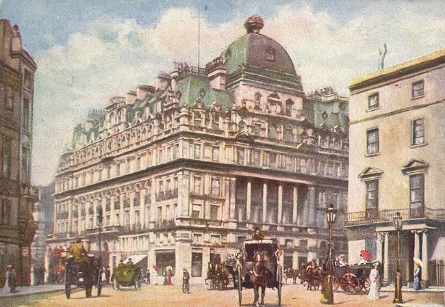 L'hôtel Carlton à Londres en 1903
