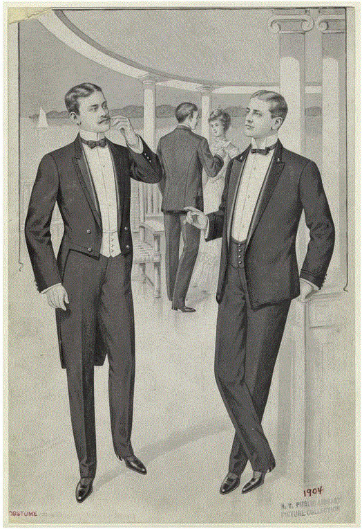 Queue de pie et smoking en 1904