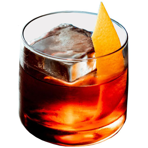Image d’un verre de cocktail Boulevardier original