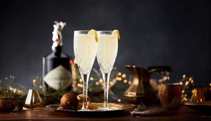 Image d’un verre de cocktail French 75 original