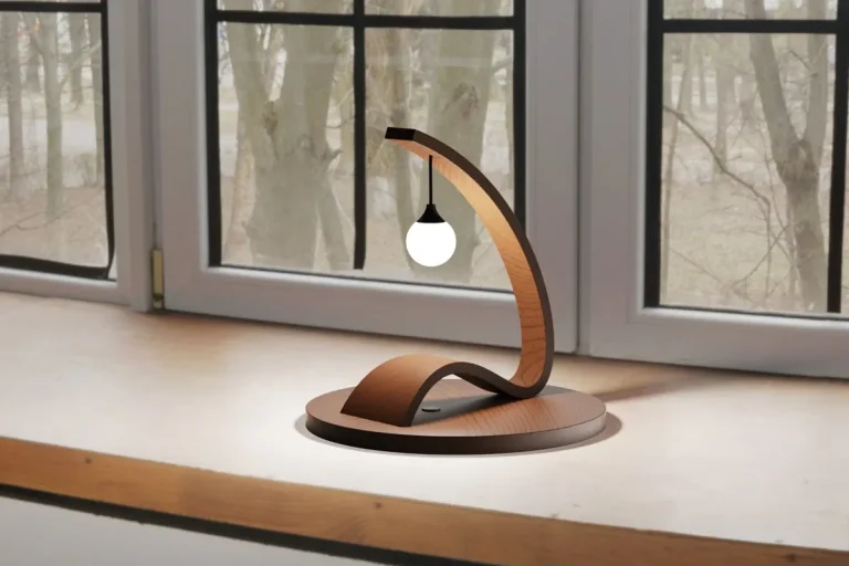 Arc Lamp, le luminaire sculptural en bois courbé signé Divyansh Tripathi