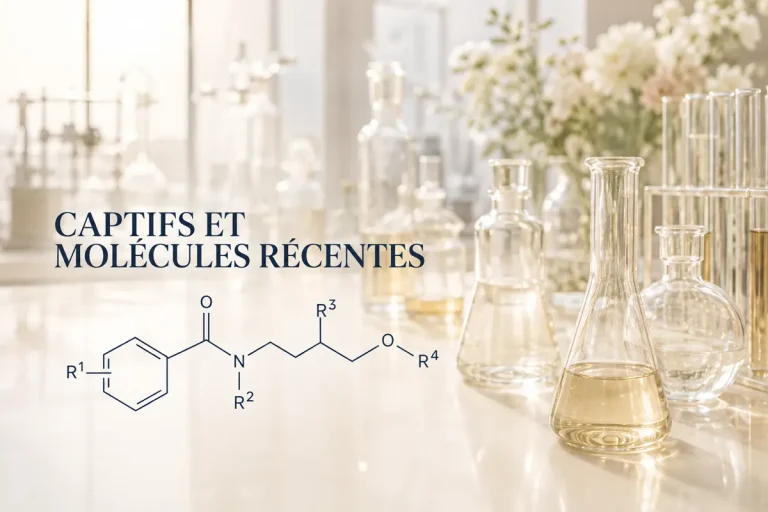 Captifs et molécules récentes : matières premières synthétiques en parfumerie