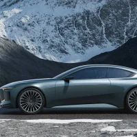 Le concept BMW Vision Alpina adopte la silhouette d’un très grand coupé de 5,20 mètres de long. ©BMW BMW Vision Alpina, grand coupé conceptuel de 5,20 mètres de long.