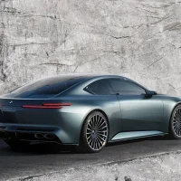 Le dessin de l’étude BMW Vision Alpina rompt avec le langage formel des dernières créations de la marque à hélice. ©BMW Style extérieur du concept BMW Vision Alpina, distinct des dernières productions BMW.